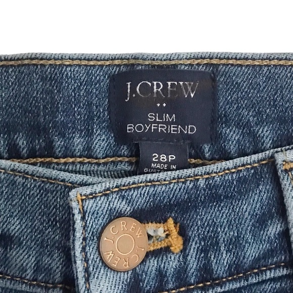 J Crew Factory Slim Boyfriend dark wash jeans Size 28P NWT - Picture 4 of 5